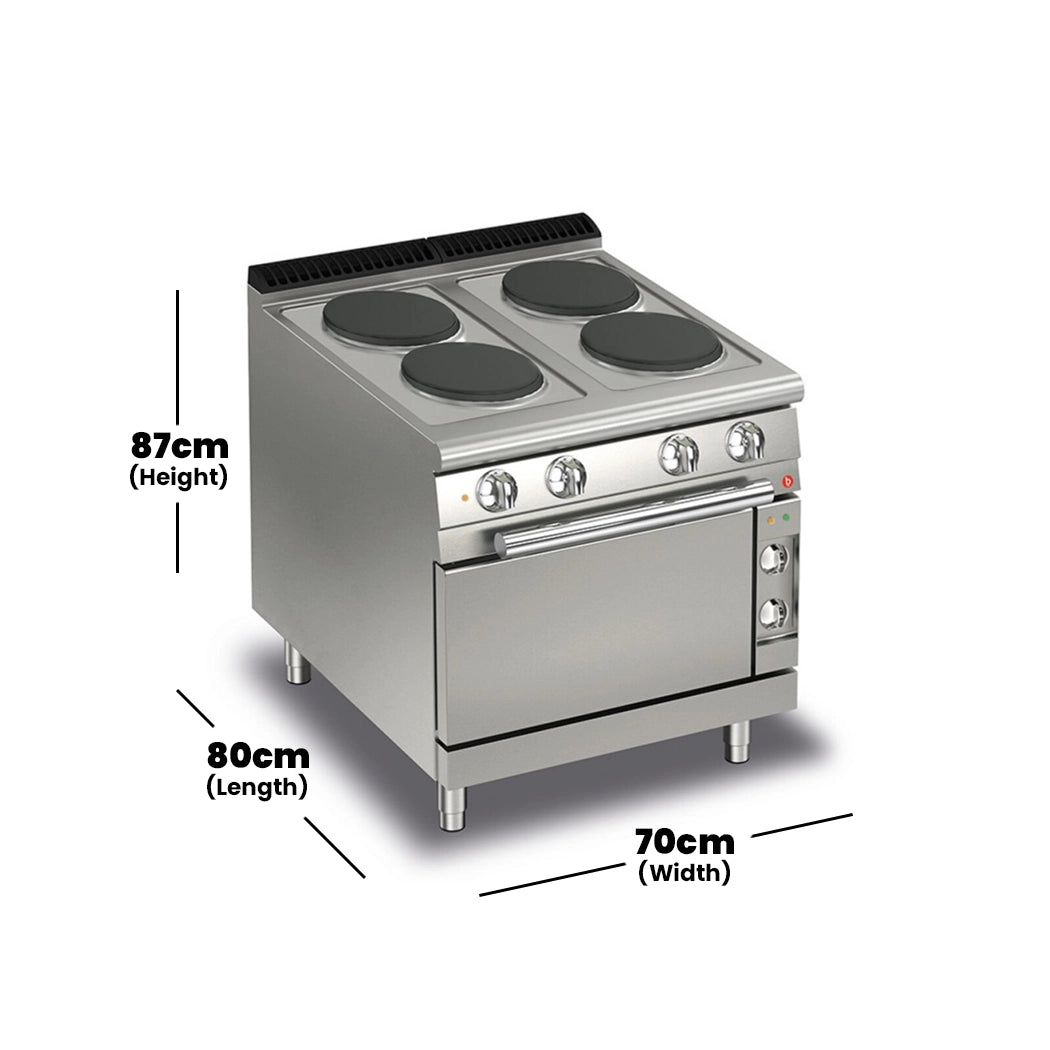 baron-700-series-electric-range-4-round-hotplates-on-electric-oven-16-4-kw-80-x-70-x-87-cm