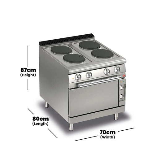 baron-700-series-electric-range-4-round-hotplates-on-electric-oven-16-4-kw-80-x-70-x-87-cm