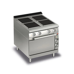 Baron 700 Series Electric Range 4 Square Hotplates on Electric Oven, 16.4 kW, 80 x 70 x 87 cm