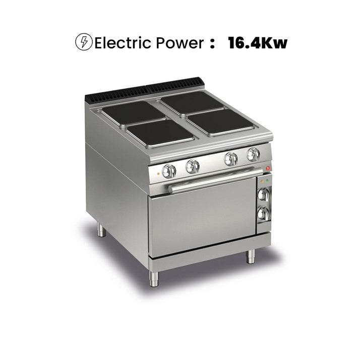 baron-700-series-electric-range-4-square-hotplates-on-electric-oven-16-4-kw-80-x-70-x-87-cm