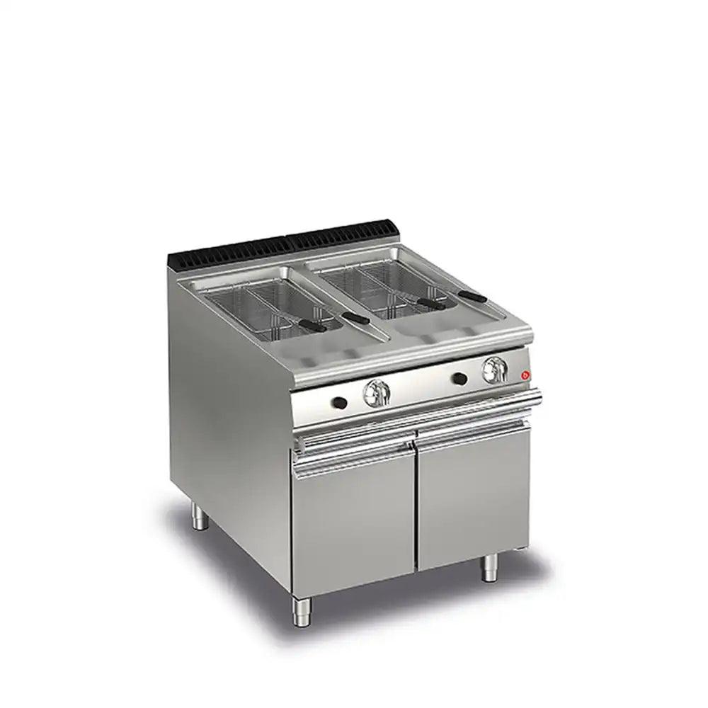 Baron 9FRI/G820 Double Walled Large 2 Deep Gas Fryer With 2 Baskets 20 + 20 L, Power 34.4 kW - HorecaStore