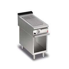 Baron Q70SFTV/G410 Gas Griddle Ribbed Plate on Open Stand, Gas Power 6 kW, 40 x 70 x 87 cm