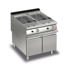 Baron Q90FRI/G815 Gas Deep Fryer 2 Tanks, 15 + 15 L, 80 x 90 x 87 cm