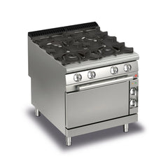 Baron Q90PCF/G8001 4 Burner Gas Cooking Range on Gas Oven, 31.7 kW, 53 x 70 x 30 cm