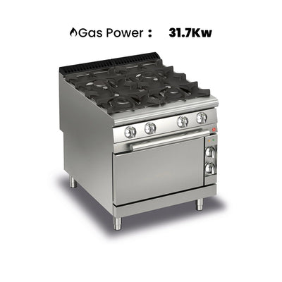 baron-q90pcf-g8001-4-burner-gas-cooking-range-on-gas-oven-31-7-kw-53-x-70-x-30-cm