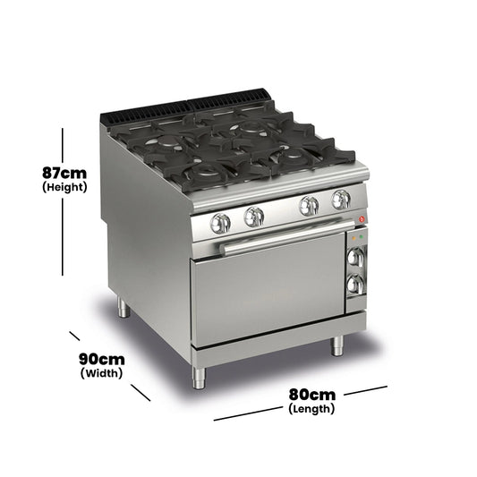 baron-q90pcf-g8001-4-burner-gas-cooking-range-on-gas-oven-31-7-kw-53-x-70-x-30-cm