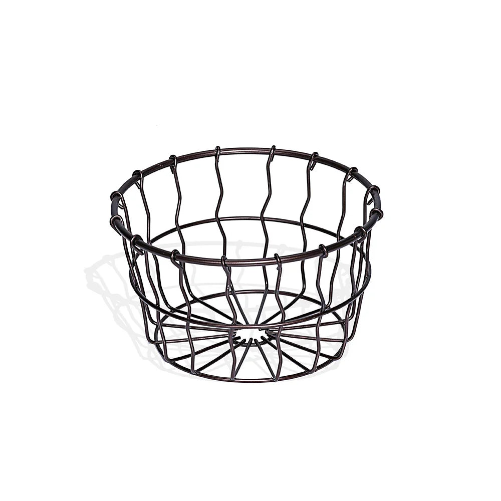 American Metalcraft WBBM Steel Large Round Wire basket Bronze 18 X 11 cm