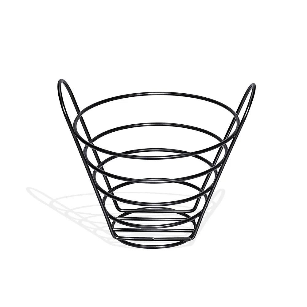 American Metalcraft BWB750 Steel Round Wire Basket Black Ø 18 cm, H 13 cm