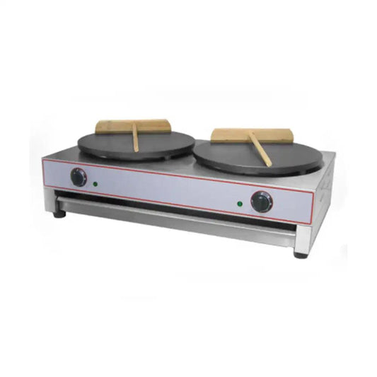 Beckers DE-2 Electric Crepe Maker With 2 Cast Iron Heating Plates, Power 2 x 3 kW - HorecaStore