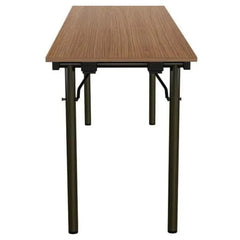 Beechwood Classroom Rectangle Table L 120 x W 60 x H 75 cm, MDF Laminated Table Tops With Black Metal Folding Legs