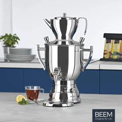 Beem Stainless Steel 6 Litres Samovar 3006 C, L 34.5 x W 38 x H 53.7 cm