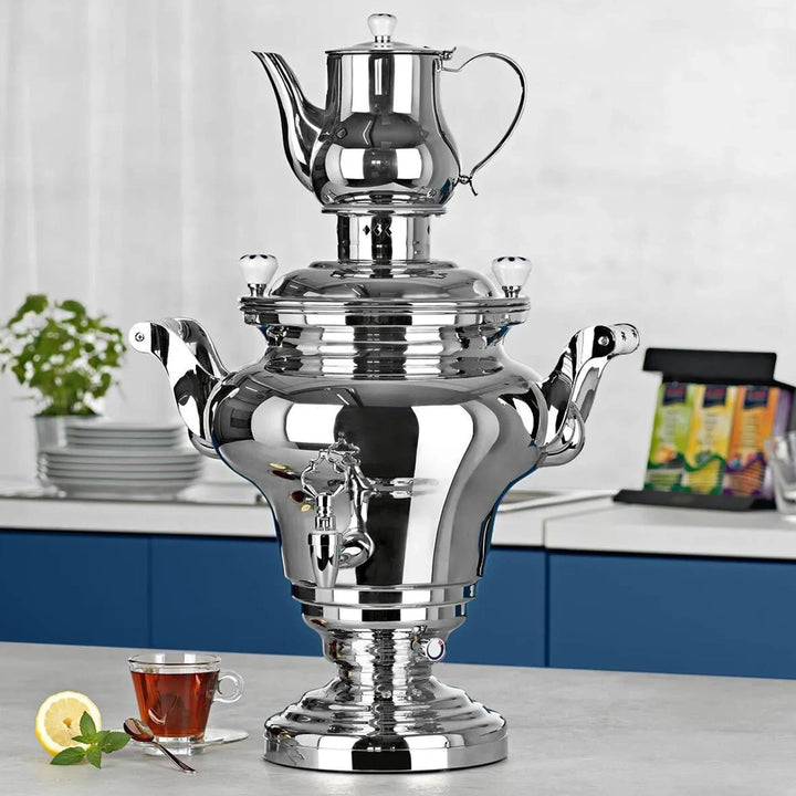 Beem Stainless Steel Samovar Royal 15 Litres, L 49.5 x W 41.5 x H 74 cm   HorecaStore