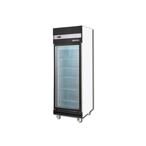 Berjaya 1D/DC-BH-1-G Electric Upright Single Glass Door Chiller Blower System 450 L, Power 473W, 63.5 X 71 X 206 cm