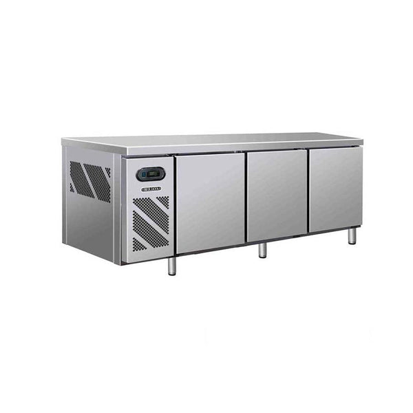 Berjaya BS2DC7/Z Electric 3 Door Under Counter Chiller With 6 Shelves 576L, Power 618-682W, 210 × 76 × 84 cm - HorecaStore