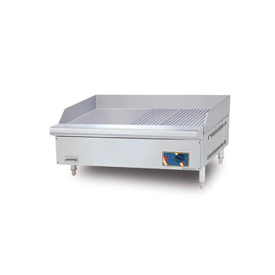 Berjaya EG3500HR-17 Electric 3500W Table Top Griddle Half Ribbed Station 1-Phase, 60 X 79 X 45.5 cm - HorecaStore