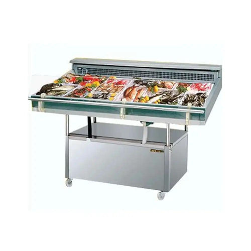 Berjaya FDC8 Electric 8 Shelves Fish Display Chiller 200 L, Power 920-1018W, 240 X 116 X 111 cm