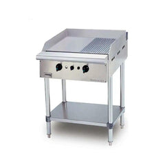 Berjaya GG2B12RFS-17 Gas Griddle Half Ribbed Freestanding With 2 Burner Cooking Surface, Power 15.236 kW