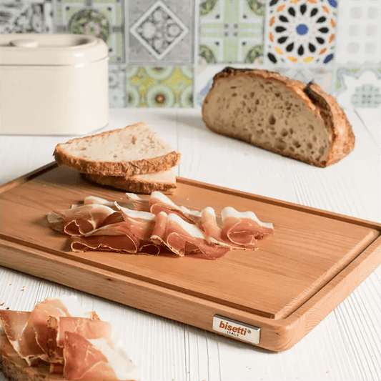 Bisetti 26300 Beechwood Tagliere Rectangle Cutting Board Small, 35 X 23 X 2 CM - HorecaStore