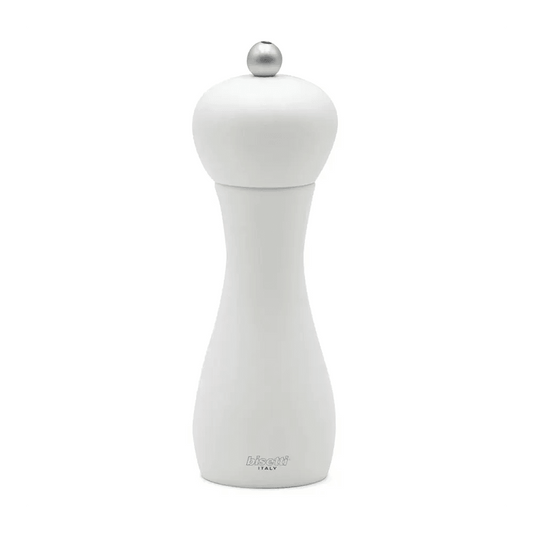 Bisetti 42502 Beechwood Rimini Pepper Mill White, 18CM - HorecaStore