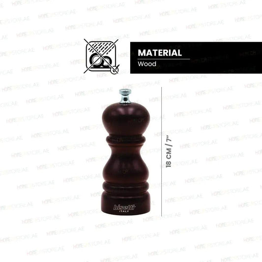 Bisetti 6151T Roma Pepper Mill, H 18cm - HorecaStore