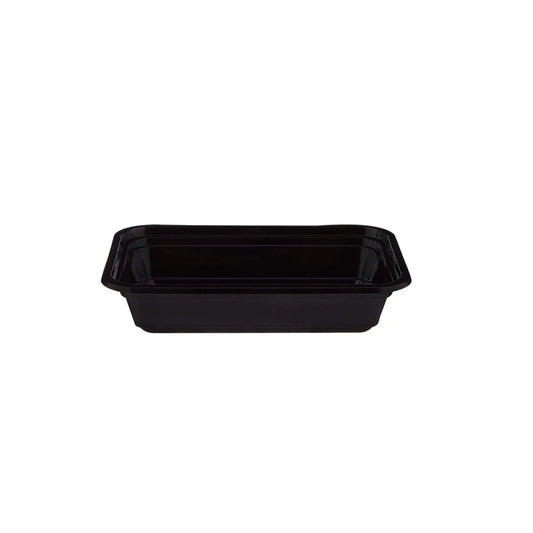 Hotpack Black Base Rectangular Container Without Lid, 13.7 x 9.5 x 4.2 cm, 237 ml, 300 PCs