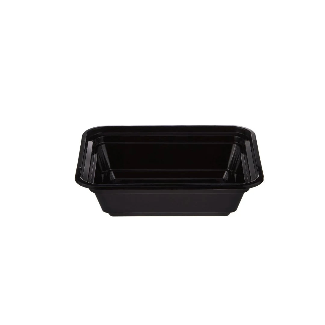 Hotpack Black Base Rectangular Container Without Lid, 14 x 11.4 x 6.2 cm, 355 ml, Base 300 PCs