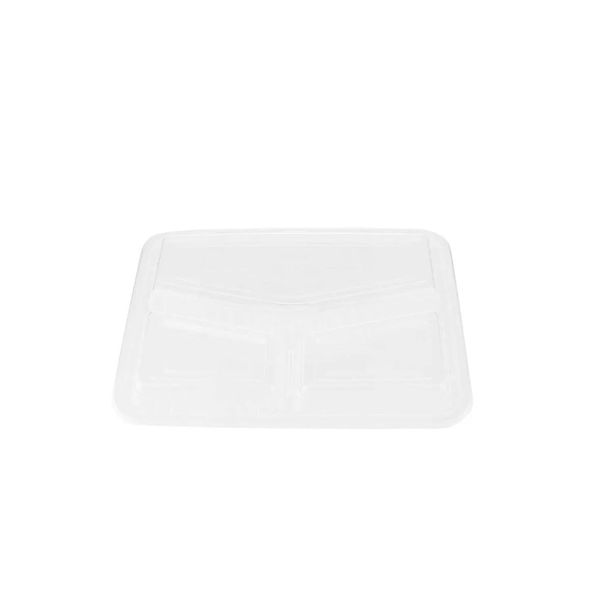 Hotpack Lid For Rectangular 3 Compartments Container (Only Lid), 22.98 x 17.87 x 4.9 cm, 300 Pieces