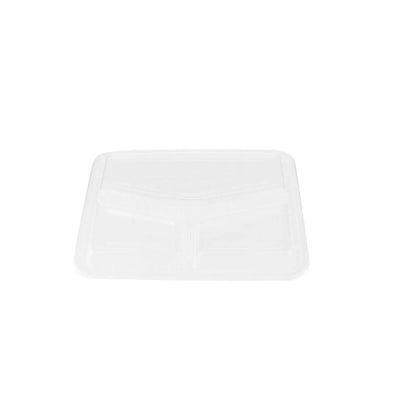 Hotpack Lid For Rectangular 3 Compartments Container (Only Lid), 22.98 x 17.87 x 4.9 cm, 300 Pieces