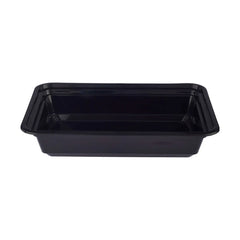 Hotpack Black Base Rectangular Container Without Lid, 18.4 x 12.3 x 6.5 cm, 710 ml, 500 PCs