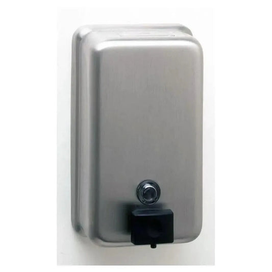 Bobrick Stainless Steel B-2111 Surface Mounted 4-3/4? W x 8-1/8? H x 3-1/2? D Soap Dispenser