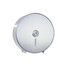 BoBrick Stainless Steel B-2890 Surface Mounted Round Jumbo Roll Toilet Tissue Dispenser 10-21/32? W x 10-5/8? H x 4-1/2? D