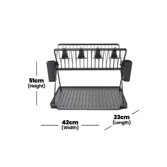 brabantia-aluminium-dark-grey-foldable-dish-rack