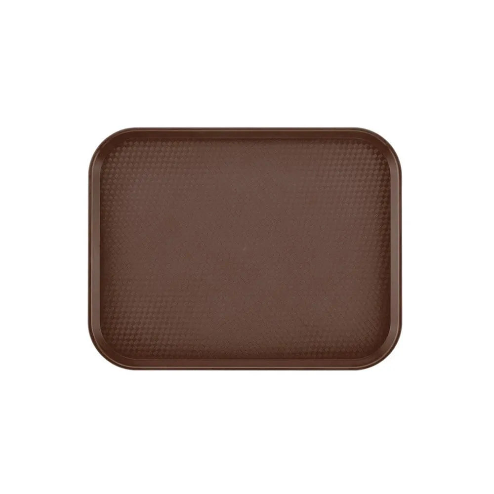 Cambro 1814FF167 Rectangle Serving Tray Brown