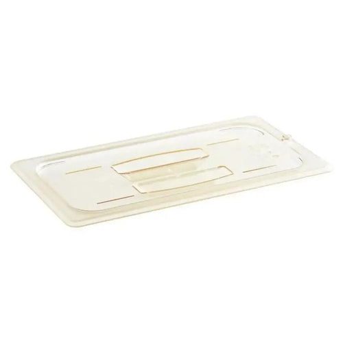 Cambro 30HPCH135 GN 1/3 Hi-Heat  Flat Lid With Handled Amber