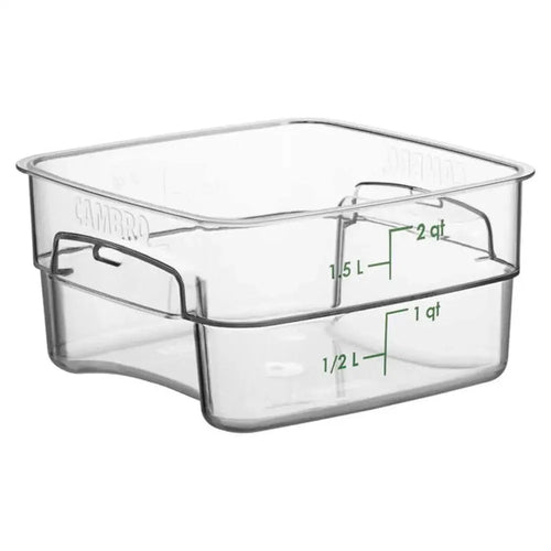 Cambro Camwear 2SFSPROCW135 Square 2QTCW-CLRCW Camsquare Food Storage