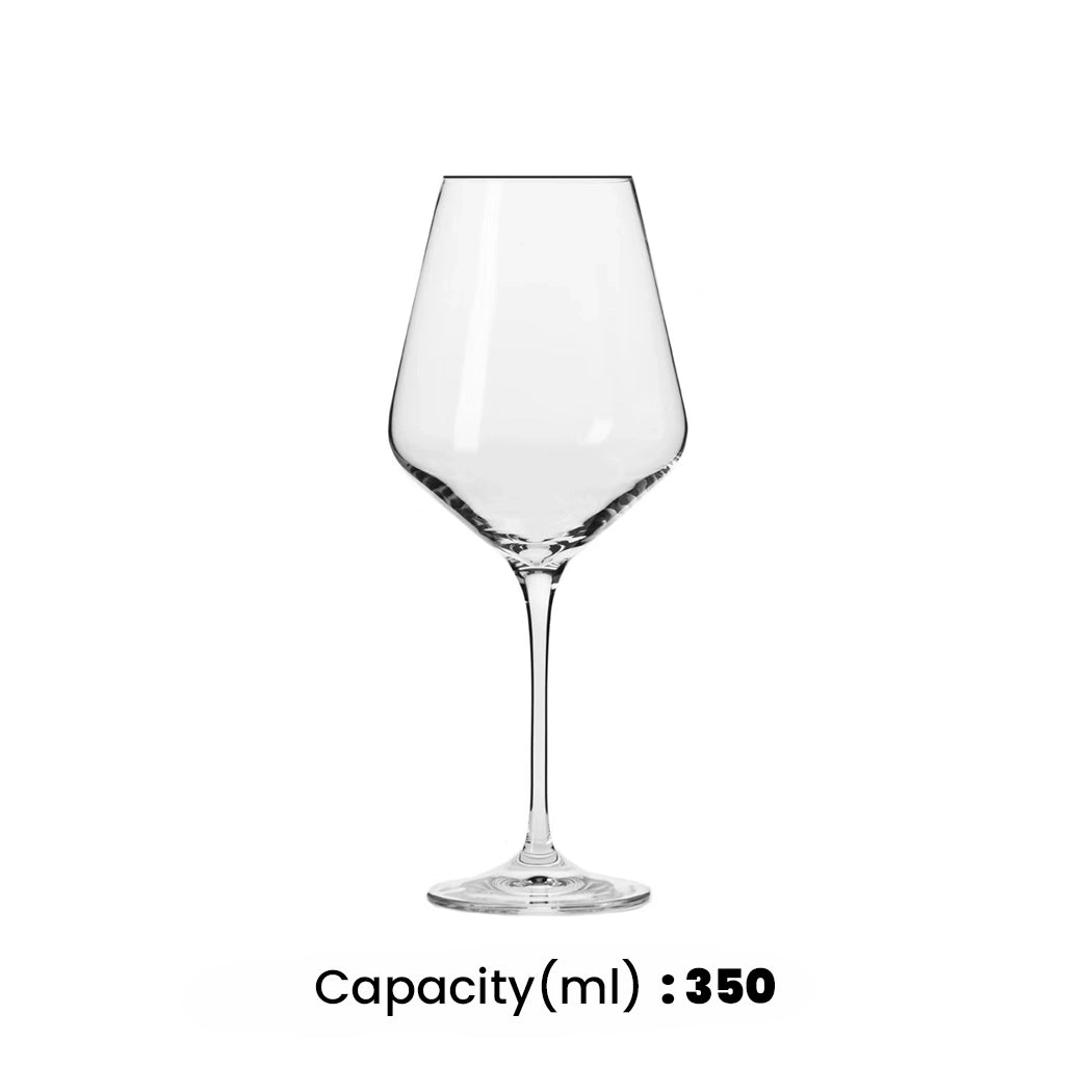 Krosno Pure Red Wine Glass 350 ml, Set Of 6