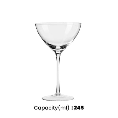 Krosno Harmony Martini Glass 245 ml, Set Of 6