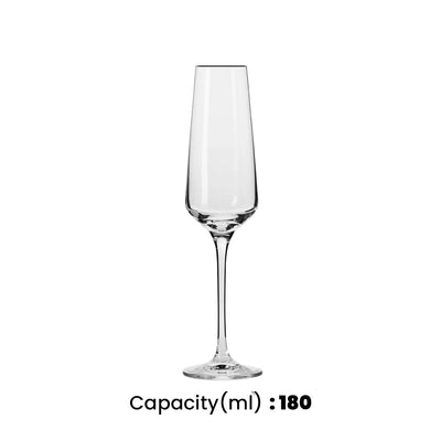 Krosno Avant-Garde Champagne Flute 180 ml, Set Of 6