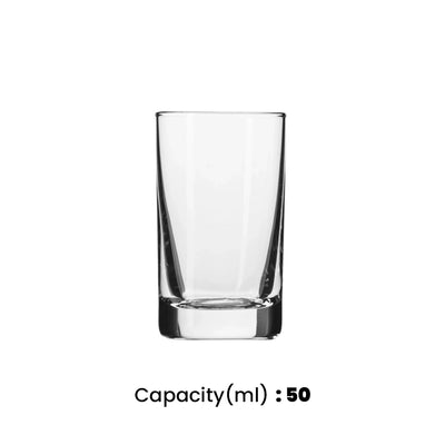 Krosno Vodka Shot Glass 50 ml, Pack Of 6