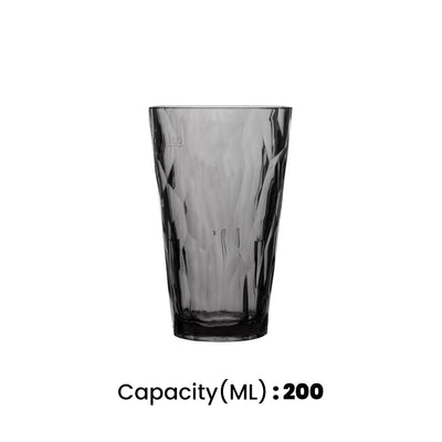 Tribeca Exclusive Prisma Polycarbonate Pc Clear Tumbler 200+ml, BOX QUANTITY 30 PCS