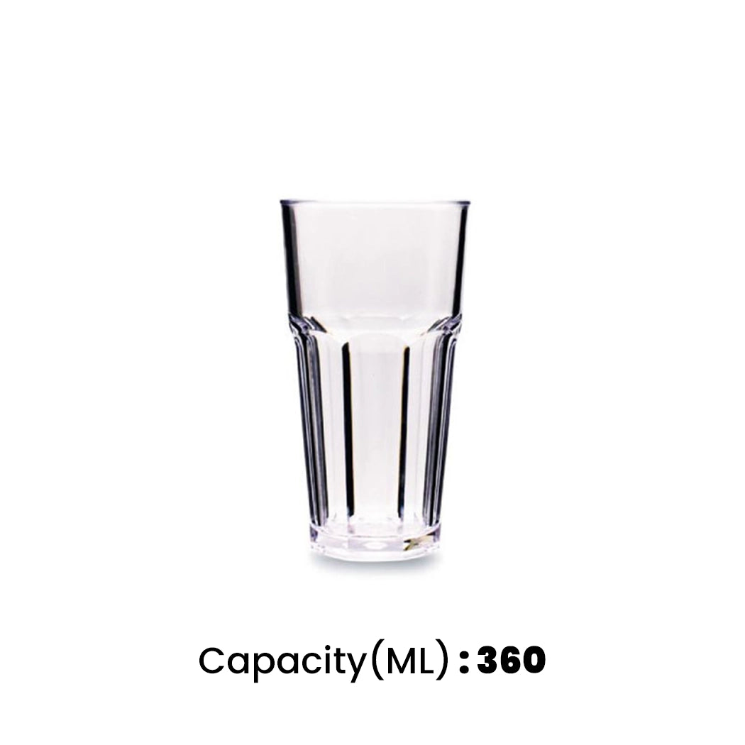 Tribeca Premium Polycarbonate Pc Clear Tumbler 360 ml, BOX QUANTITY 60 PCS