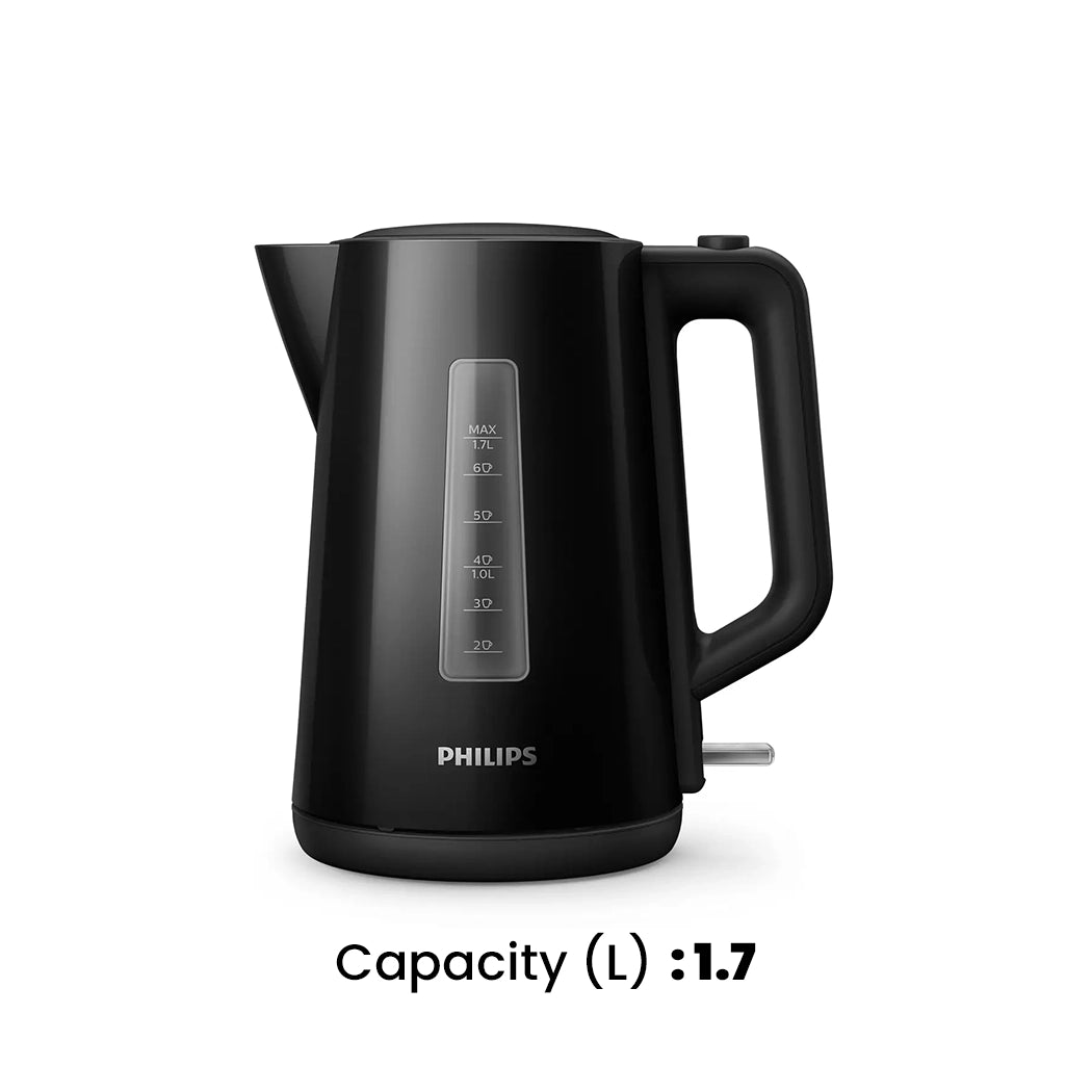 Philips Series 3000 Black Electric Kettle, 1.7 L, 2.2 kW