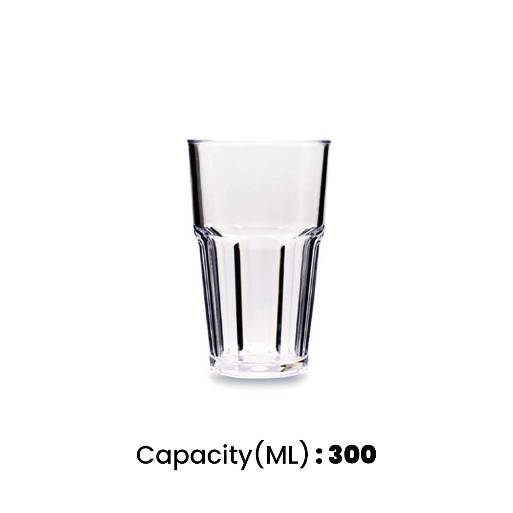 Tribeca Premium Polycarbonate Pc Clear Tumbler 300 ml, BOX QUANTITY 75 PCS