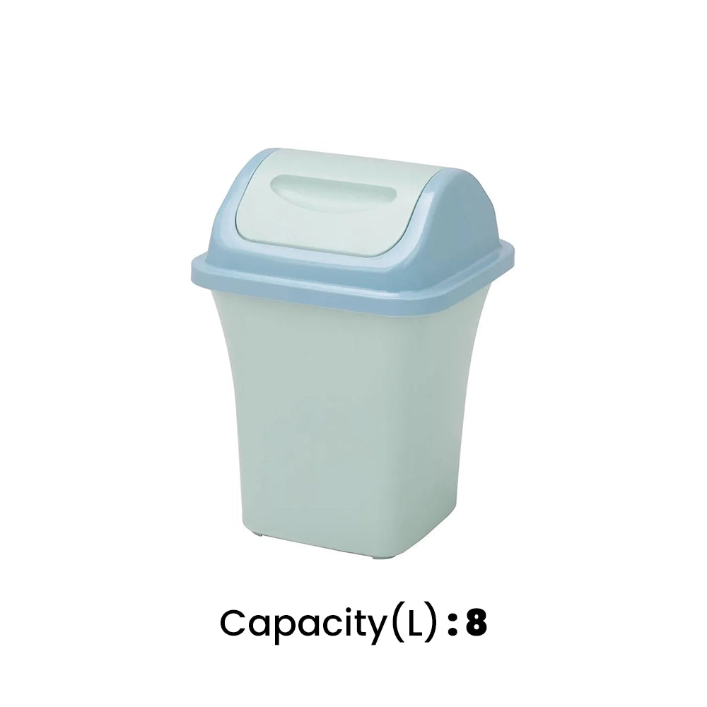 THS AF07024 Blue Plastic Swing Dust Bin 8L