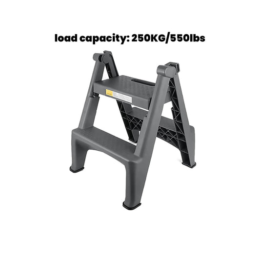 THS 2/3 Step Folding Ladder Stool, Grey, 3.3 kg