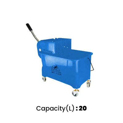 THS AF08068B Blue Single Mop Bucket Trolley  20L