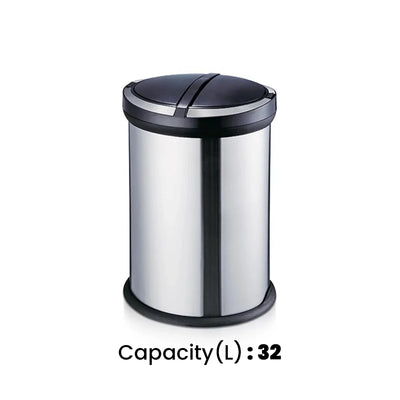 THS JF960260 Stainless Steel 2 Compartment Pedal Bin 32L