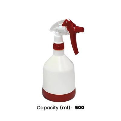 THS Plastic Spray Bottle, white & red, 500 ml