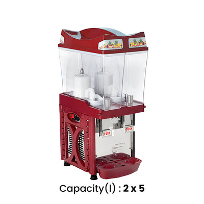 Cofrimell MiniCapri 2S Juice Dispenser Red, 2 x 5 L, 280 W, 27 x 40 x 60 cm