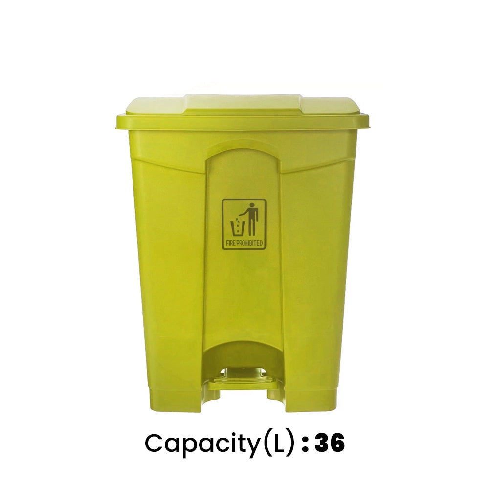 THS AF07330 Yellow Garbage Pedal Bin 30L